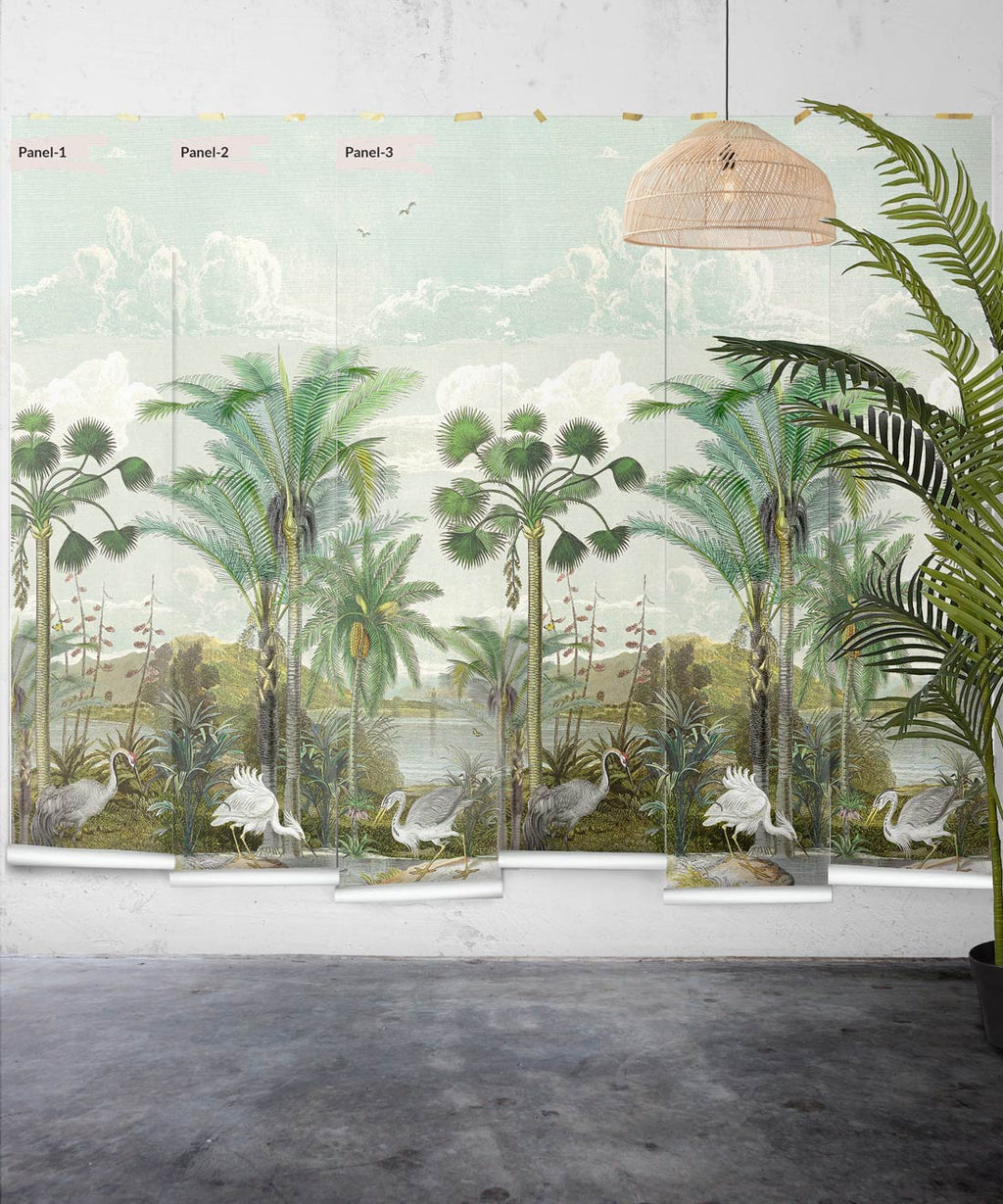South Asian Subcontinent Mural, Blue