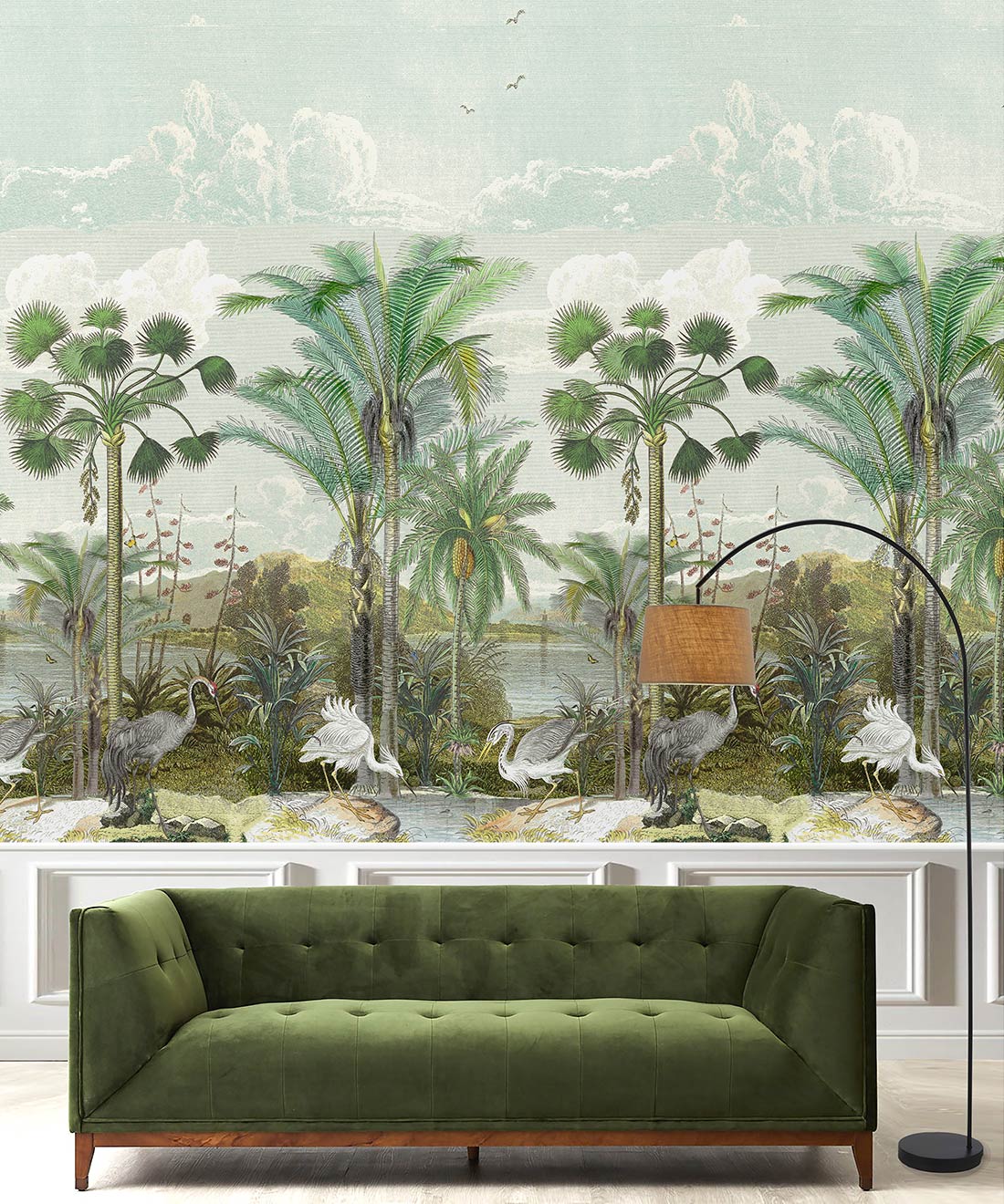 South Asian Subcontinent Mural, Blue