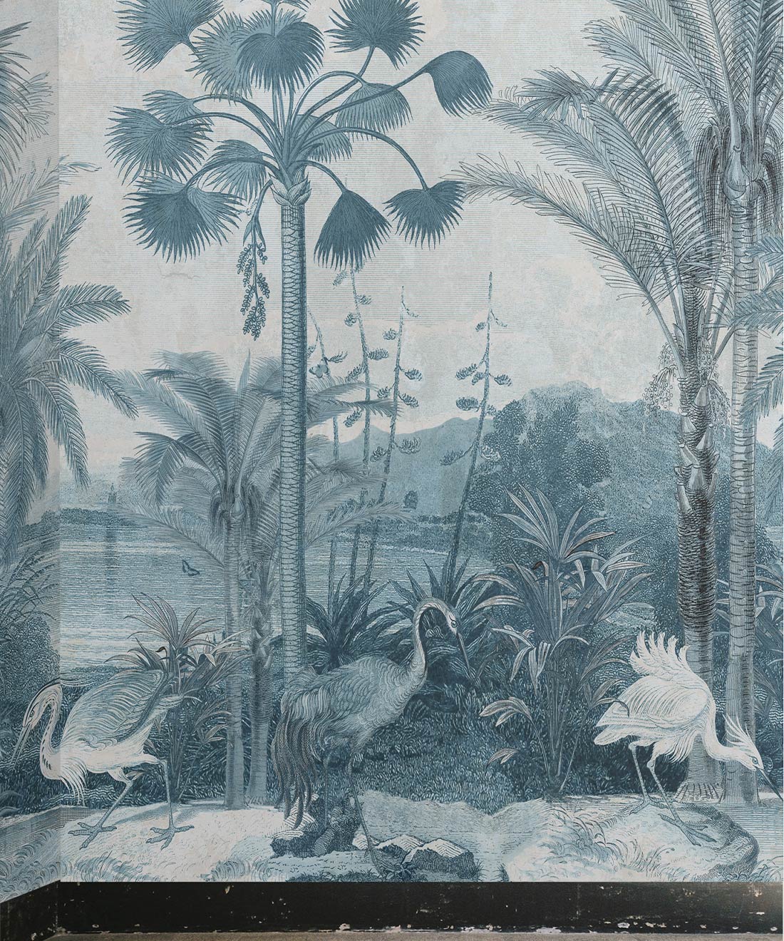 South Asian Subcontinent Mural, Indigo