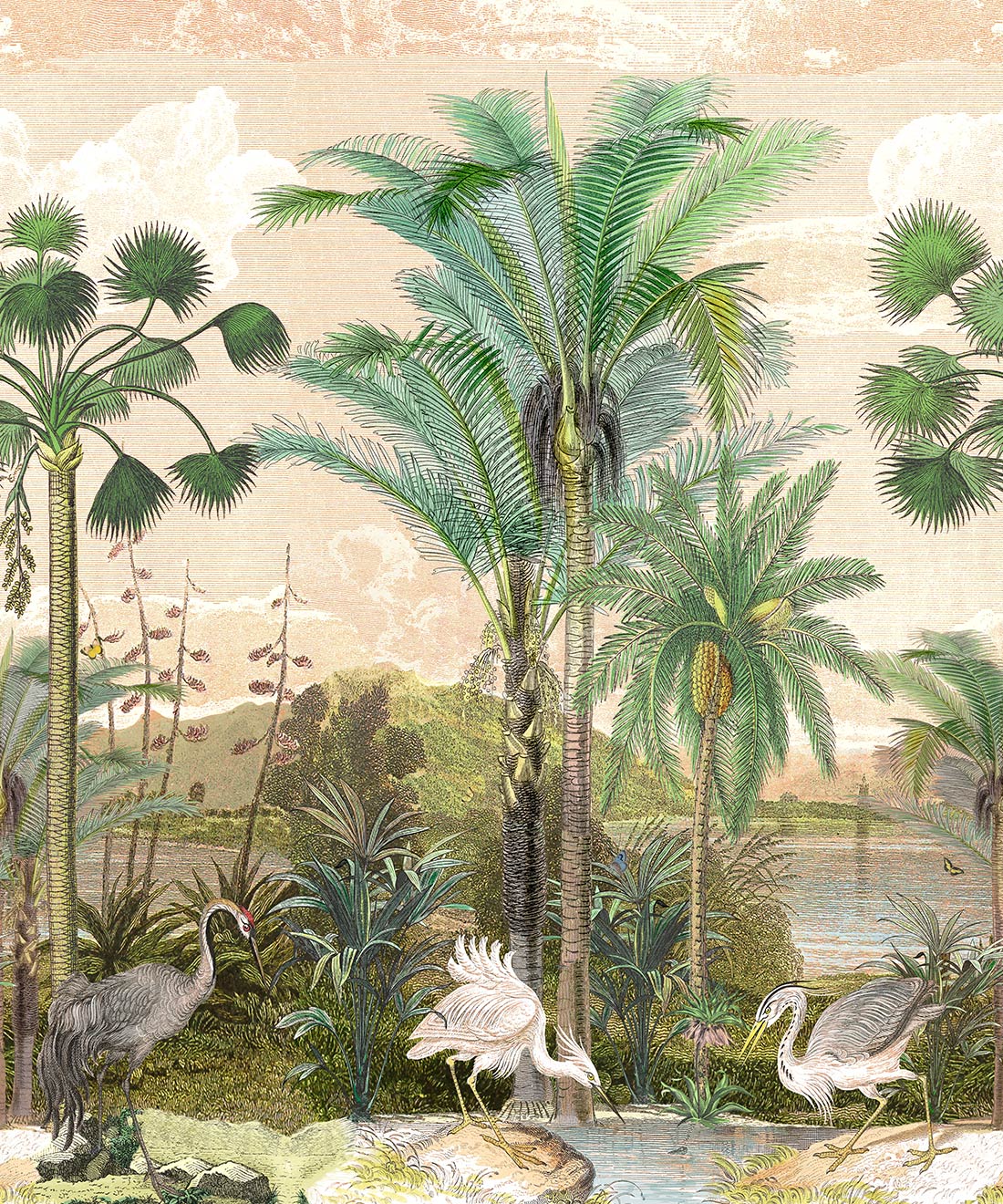South Asian Subcontinent Mural, Pink