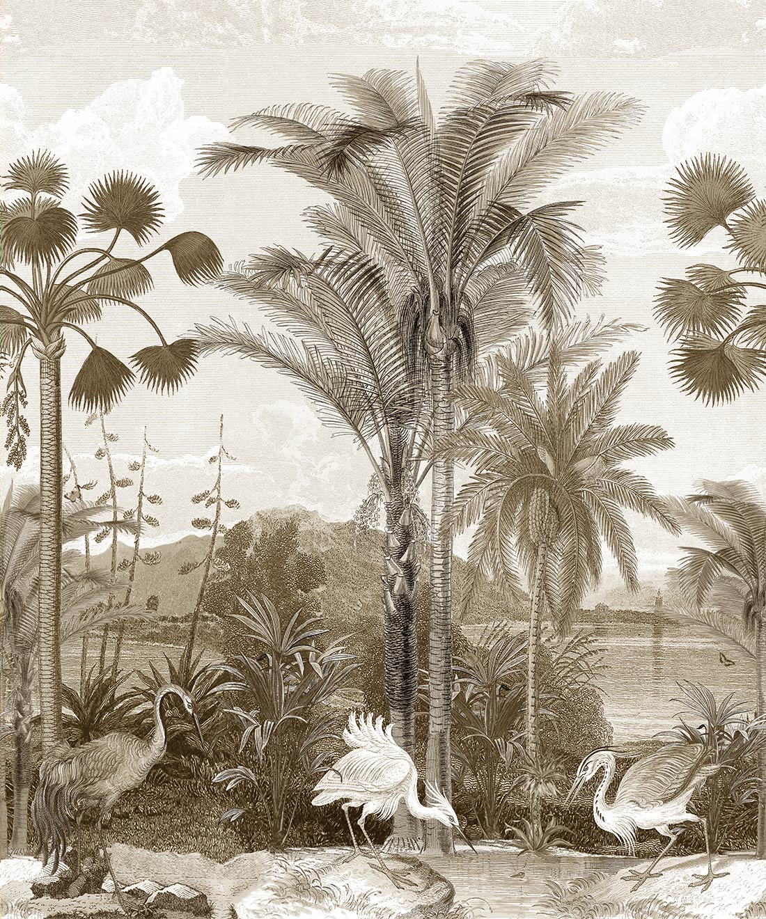 South Asian Subcontinent Mural, Sepia