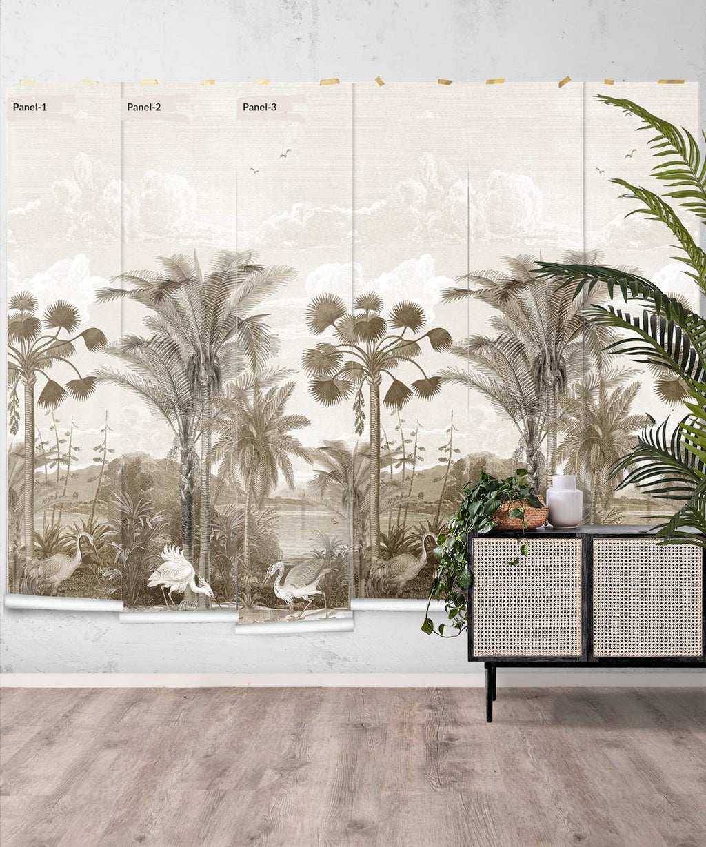 South Asian Subcontinent Mural, Sepia
