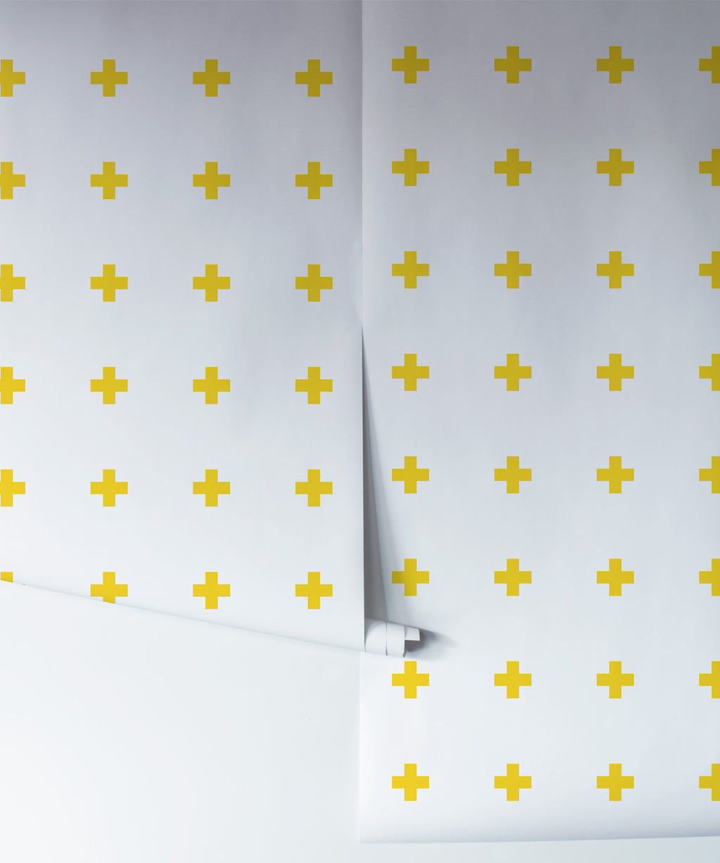 Plus Sign Wallpaper, Yellow