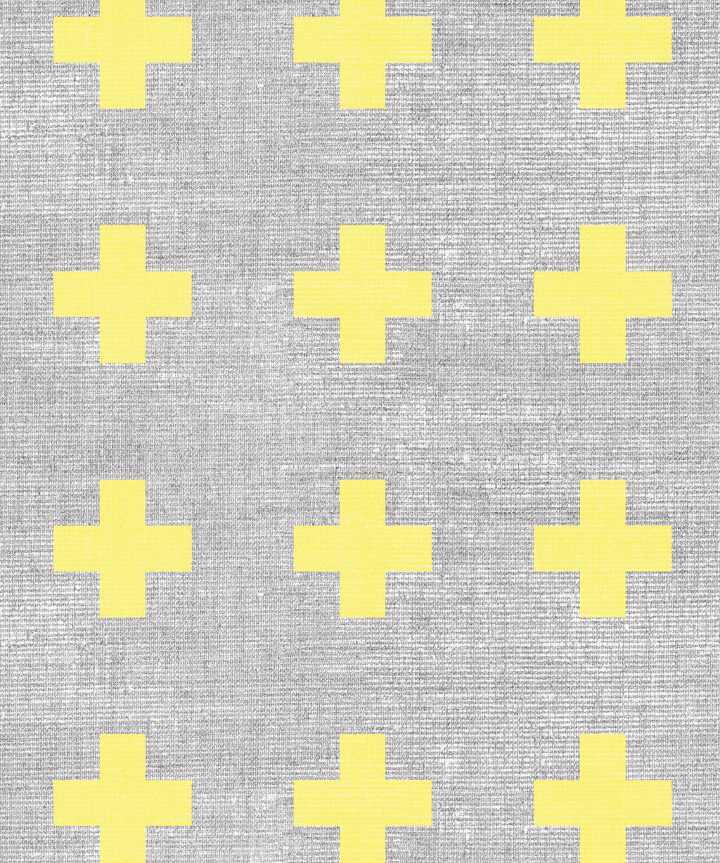 Swiss Linen Wallpaper, Yellow