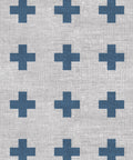 Swiss Linen Wallpaper, Navy