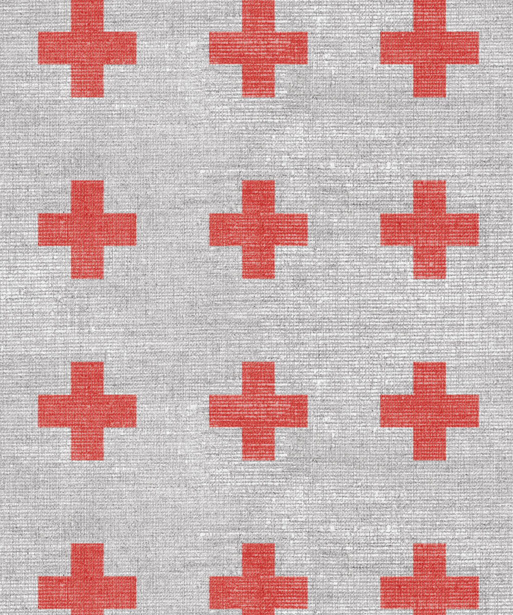 Swiss Linen Wallpaper, Red