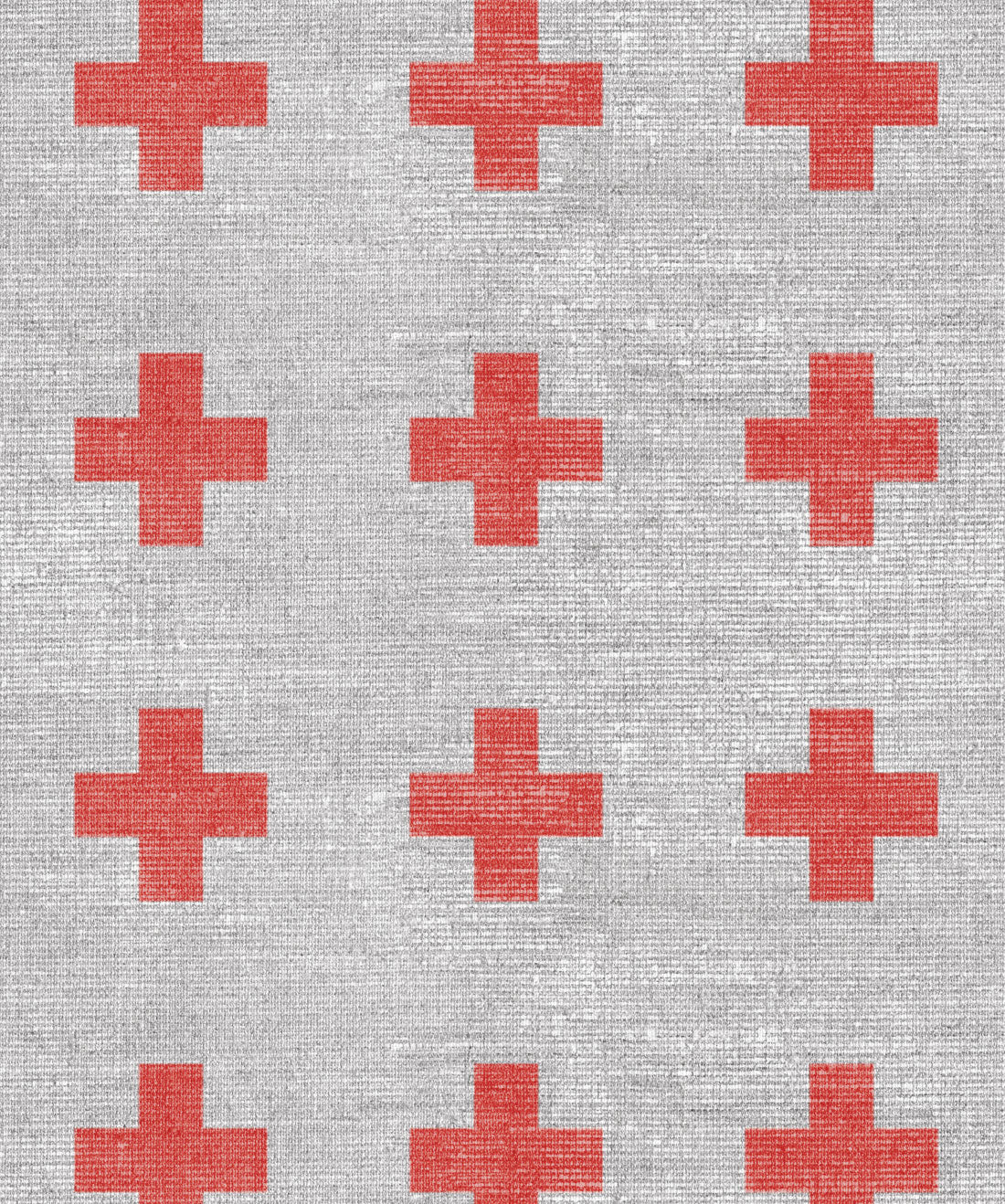 Swiss Linen Wallpaper, Red