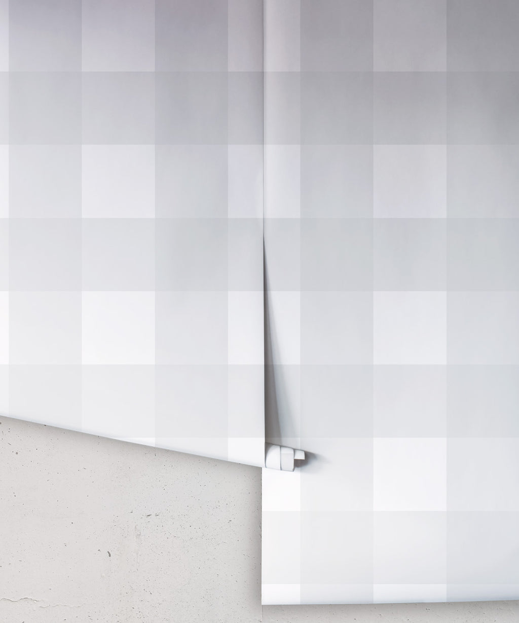 Mel’s Buffalo Check Wallpaper, Grey