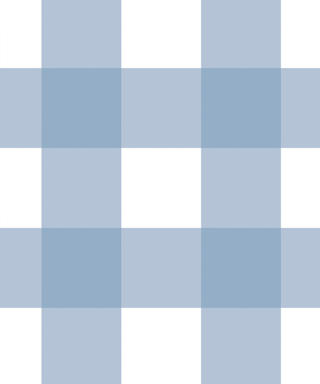 Mel’s Buffalo Check Wallpaper, Pale Blue