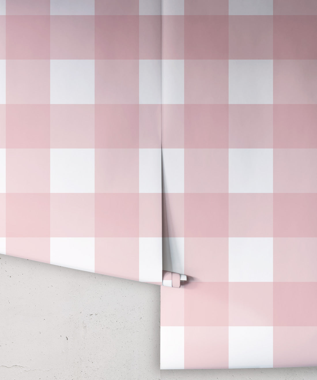 Mel’s Buffalo Check Wallpaper, Pink