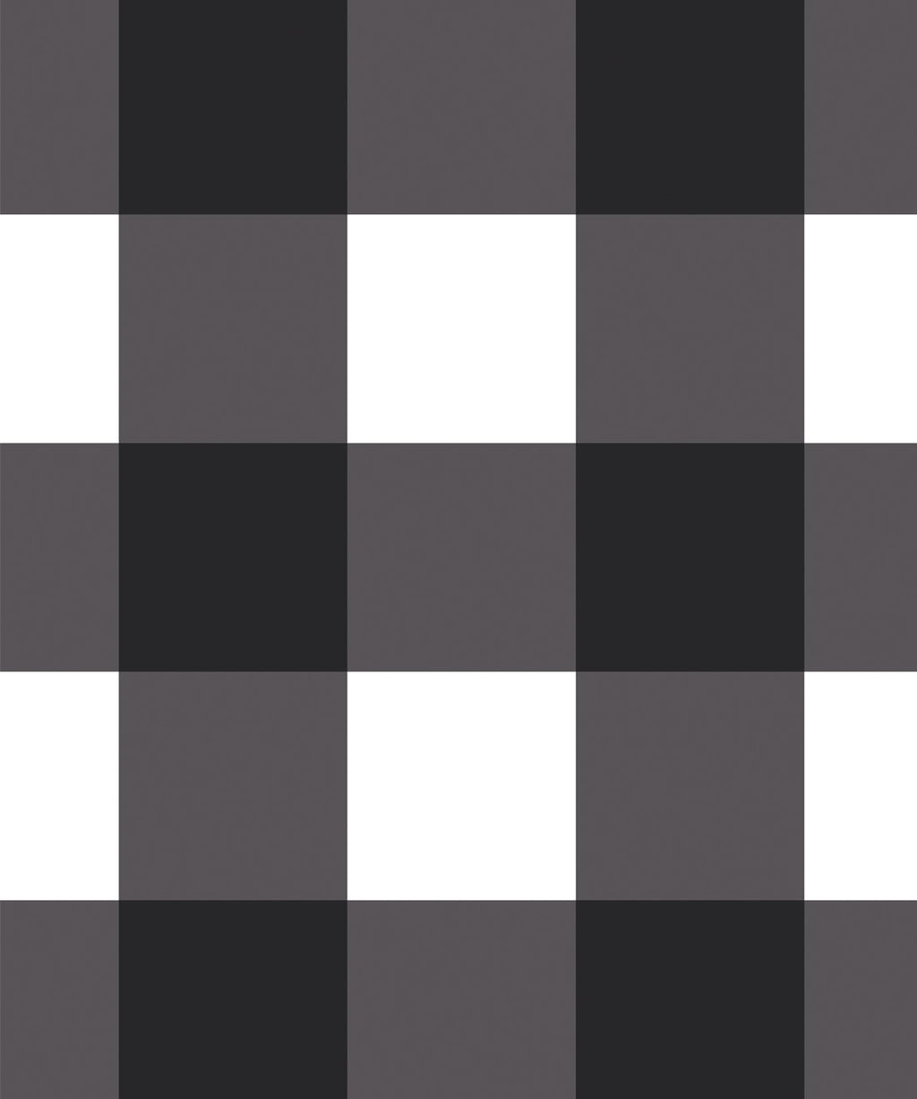 Mel’s Buffalo Check Wallpaper, Charcoal