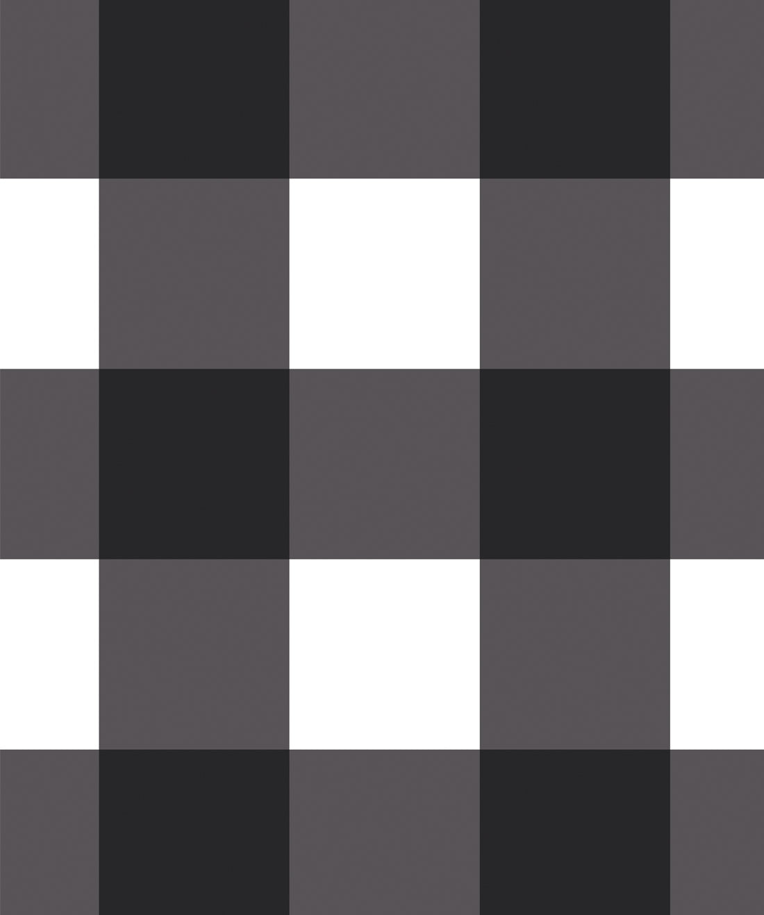 Mel’s Buffalo Check Wallpaper, Charcoal
