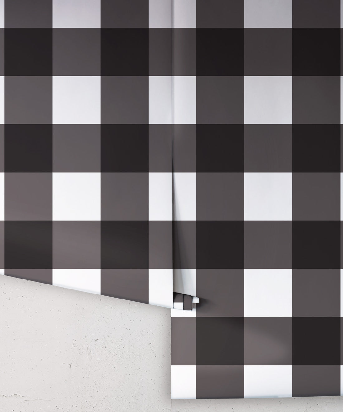 Mel’s Buffalo Check Wallpaper, Charcoal