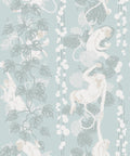 5 Monkeys Wallpaper, Soft Blue