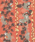 5 Monkeys Wallpaper, Terracotta