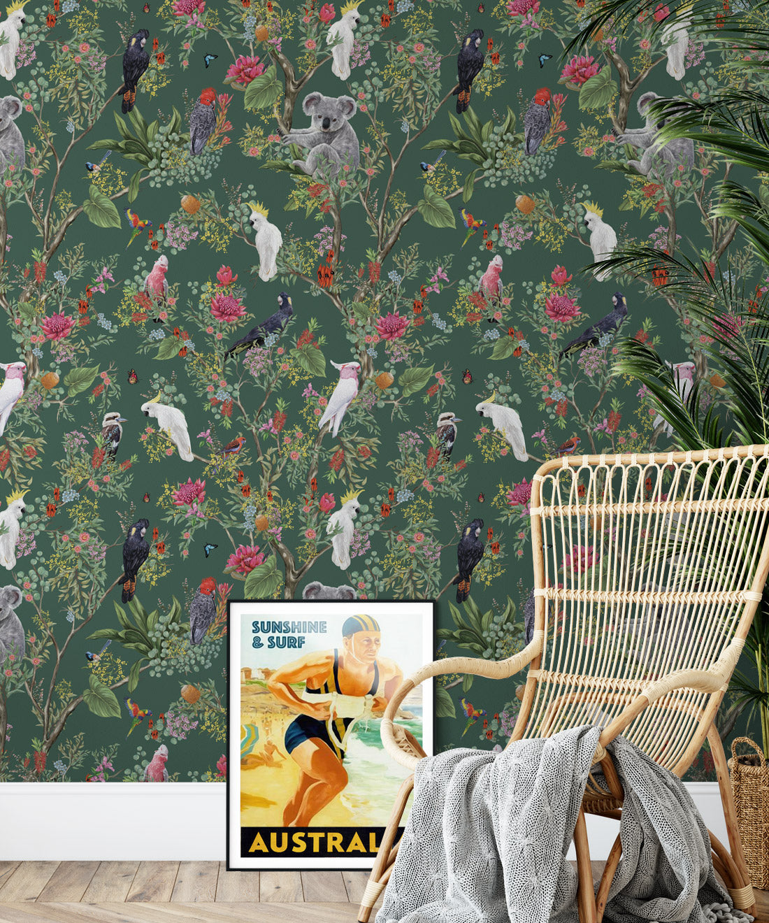 Australia Wallpaper, Antique Green