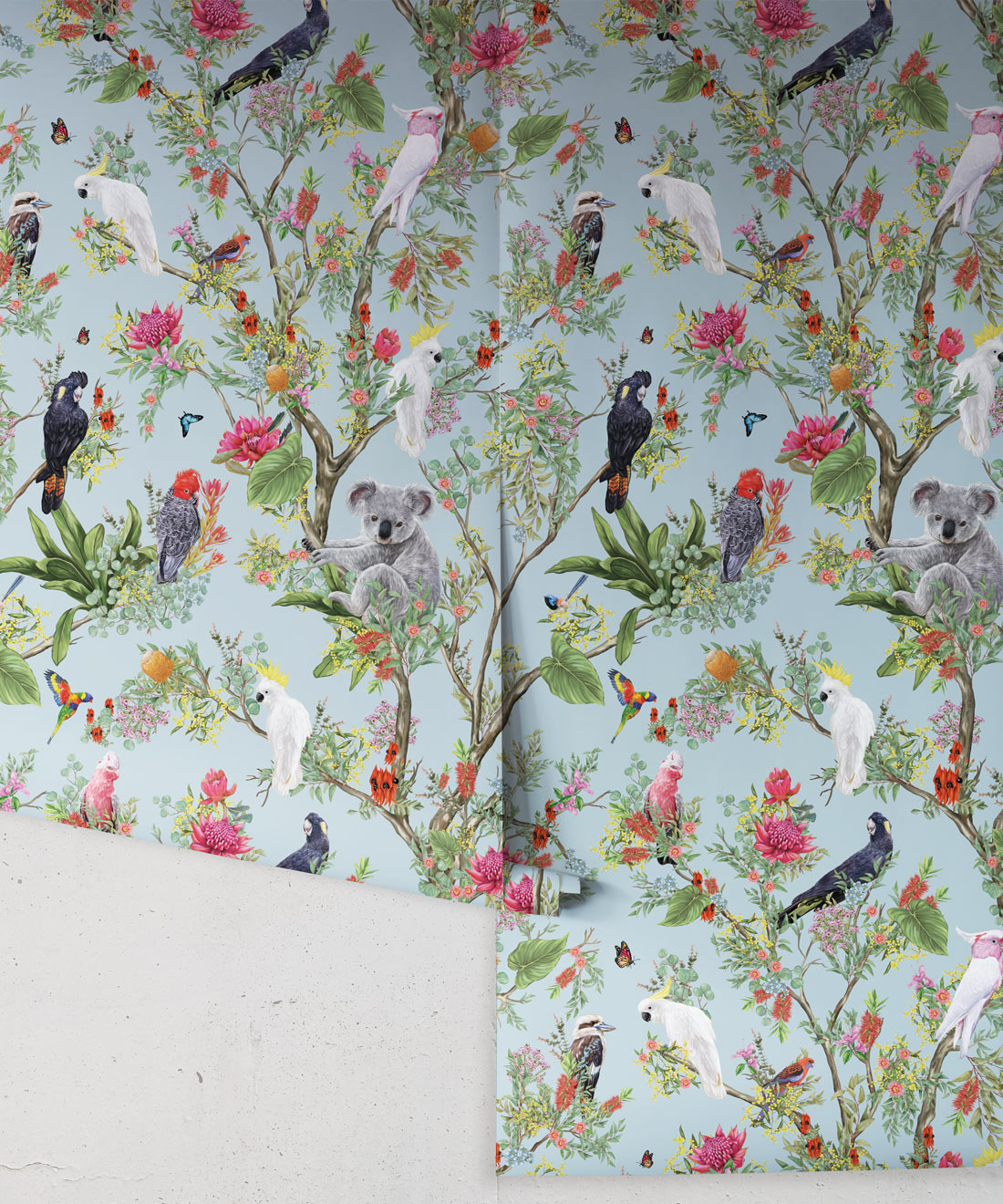 Australia Wallpaper, Powder Blue