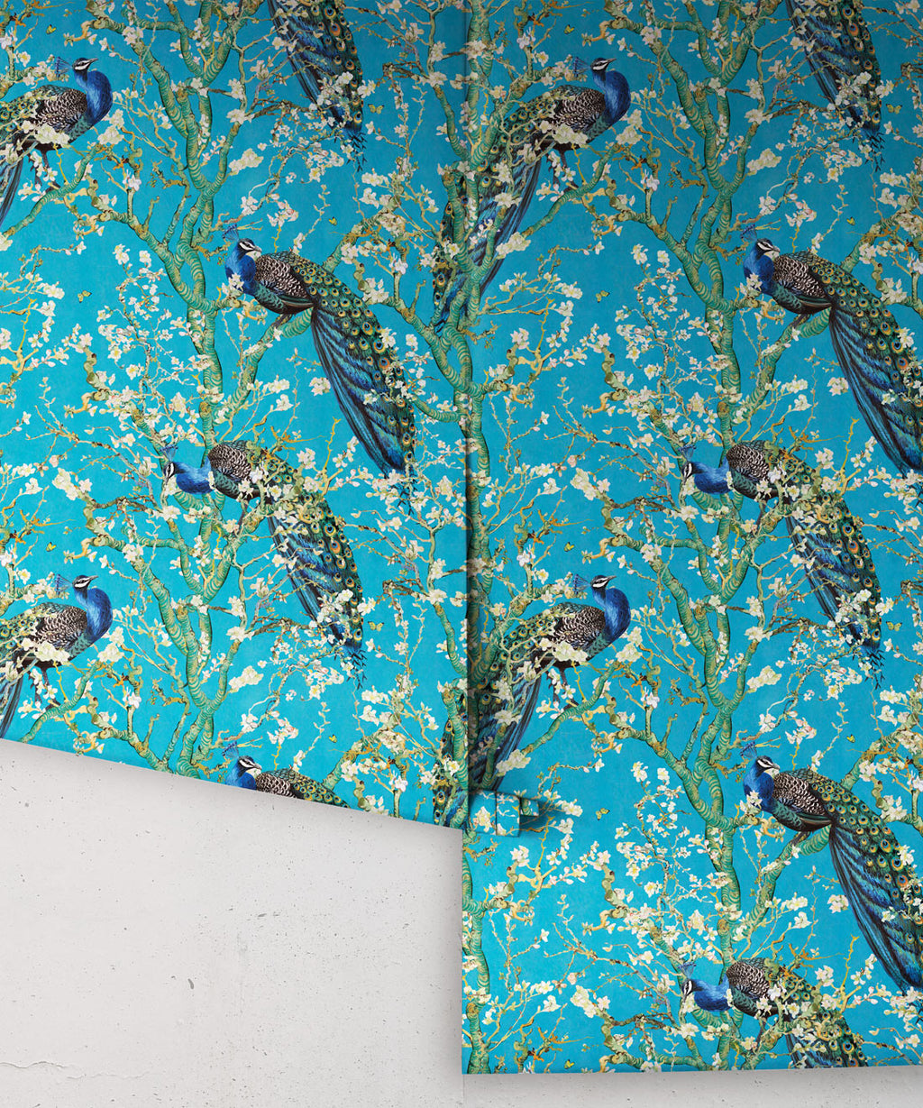 Almond Blossom Wallpaper, Duck Egg