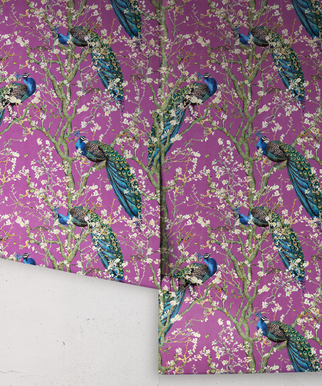 Almond Blossom Wallpaper, Eggplant