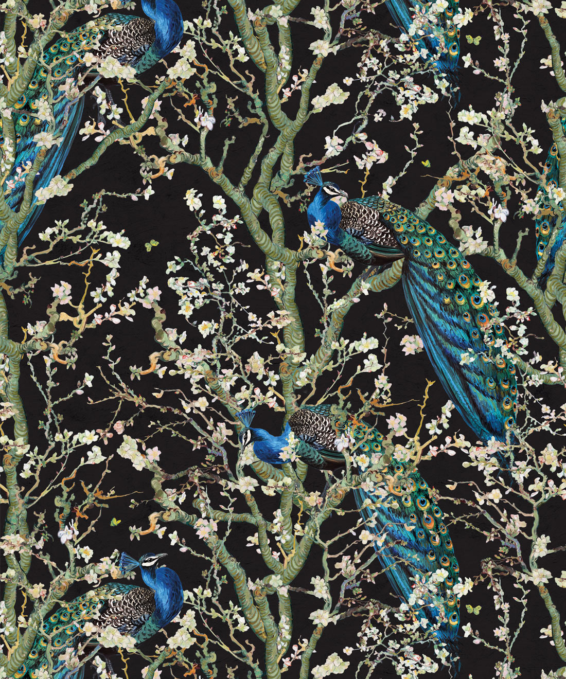 Almond Blossom Wallpaper, Night