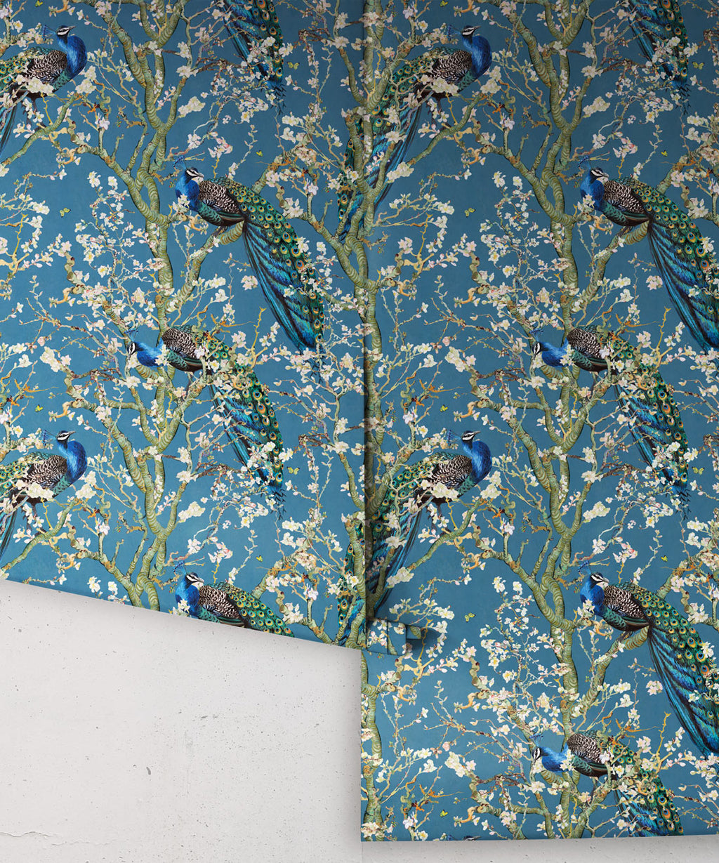 Almond Blossom Wallpaper, Royal Blue