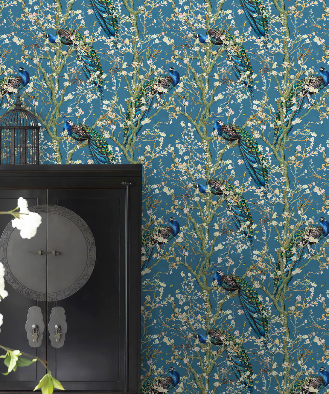 Almond Blossom Wallpaper, Royal Blue
