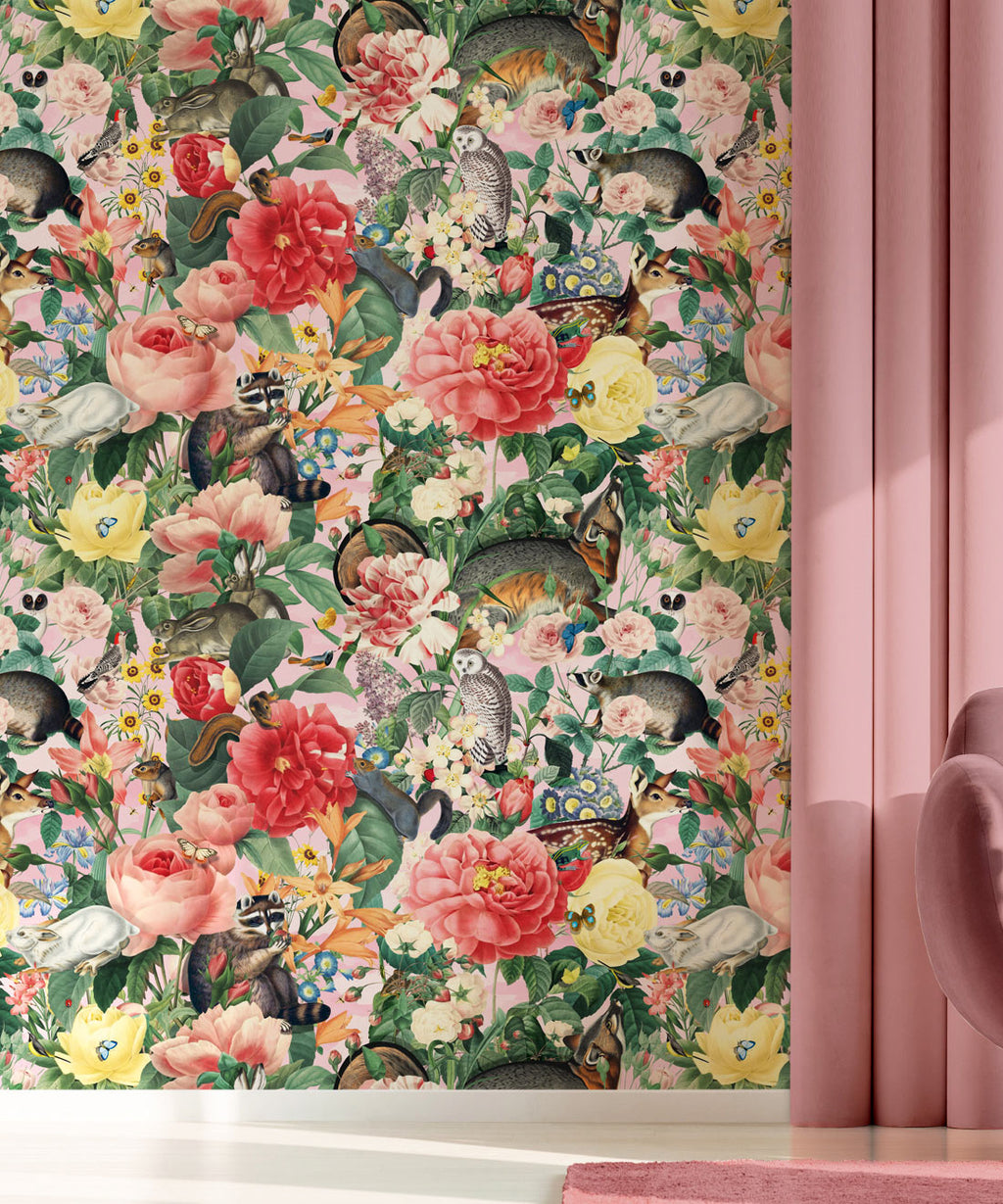 Bush Bouquet Spring Wallpaper, Coral