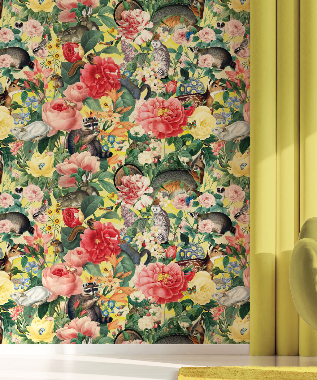 Bush Bouquet Spring Wallpaper, Lemon