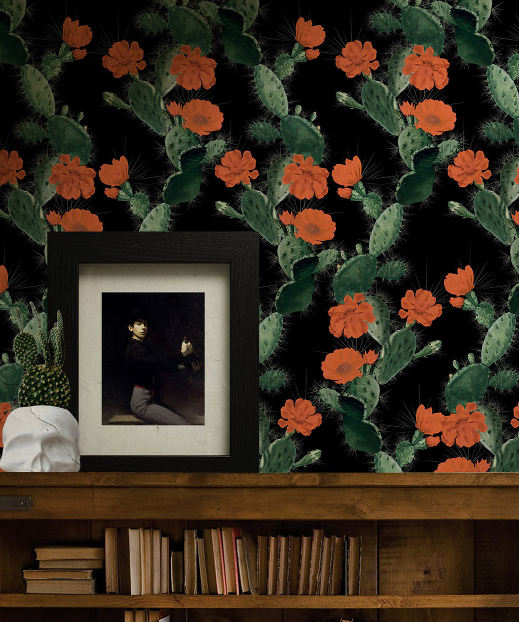 Cactus Wallpaper, Red Night