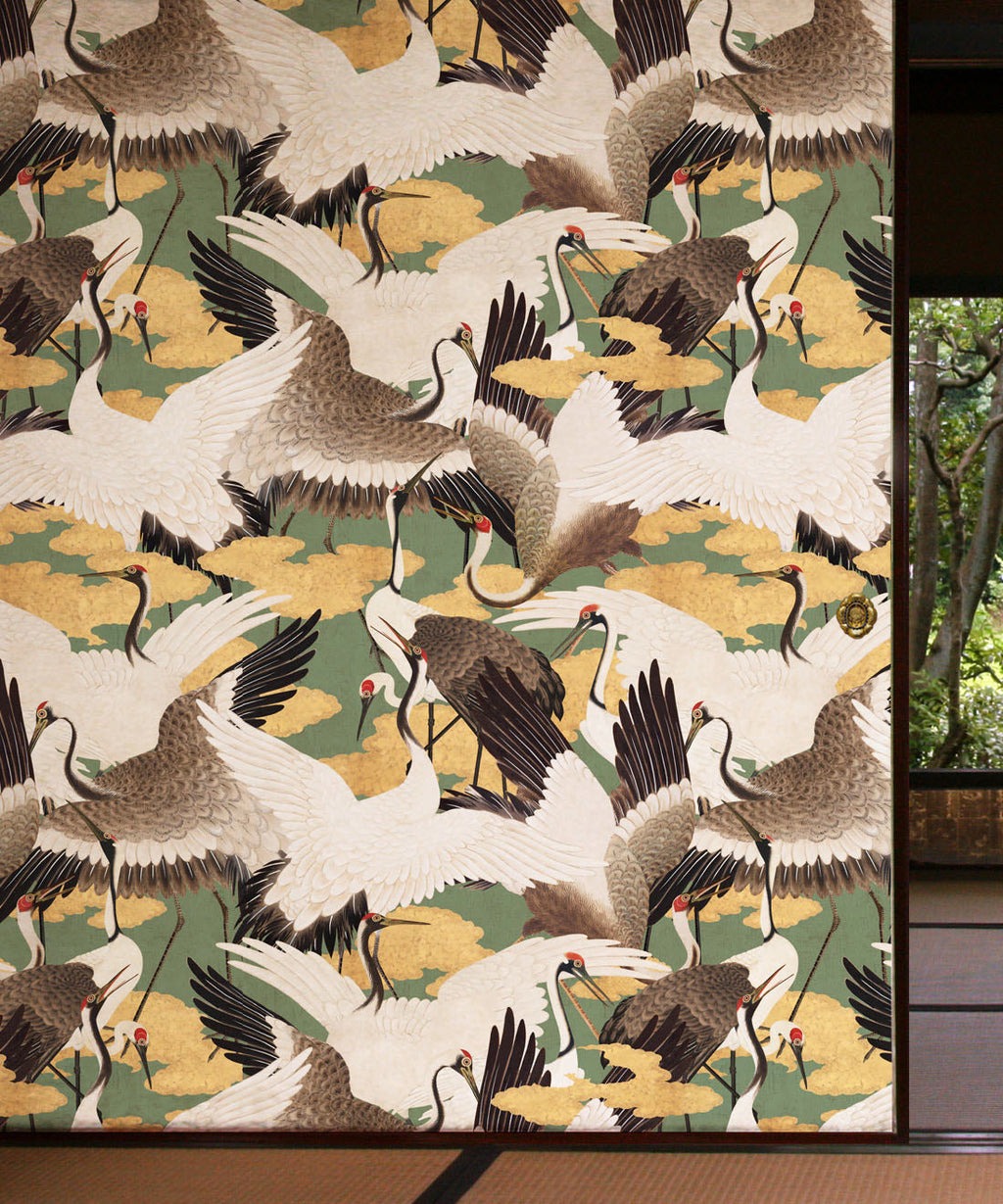 Cranes Wallpaper, Midori