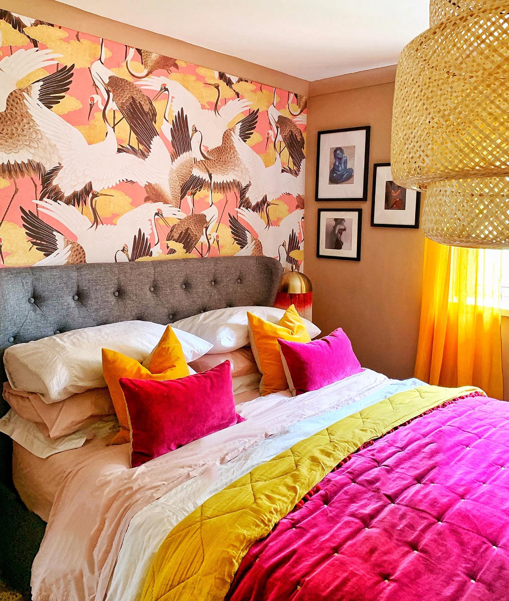 Cranes Wallpaper, Pinku