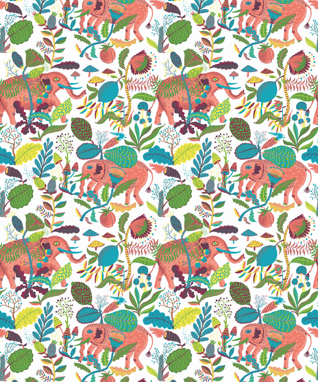 Elephant Wallpaper, Peaches