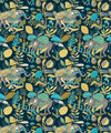Elephant Wallpaper, Saffron Blue