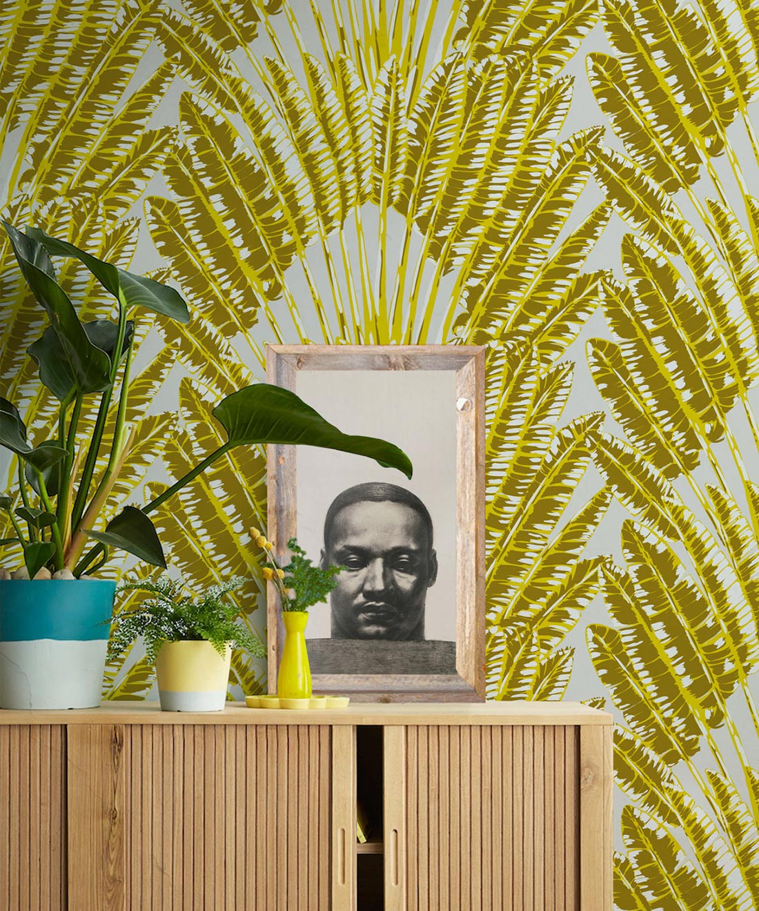 Feather Palm Wallpaper, Golden Palm