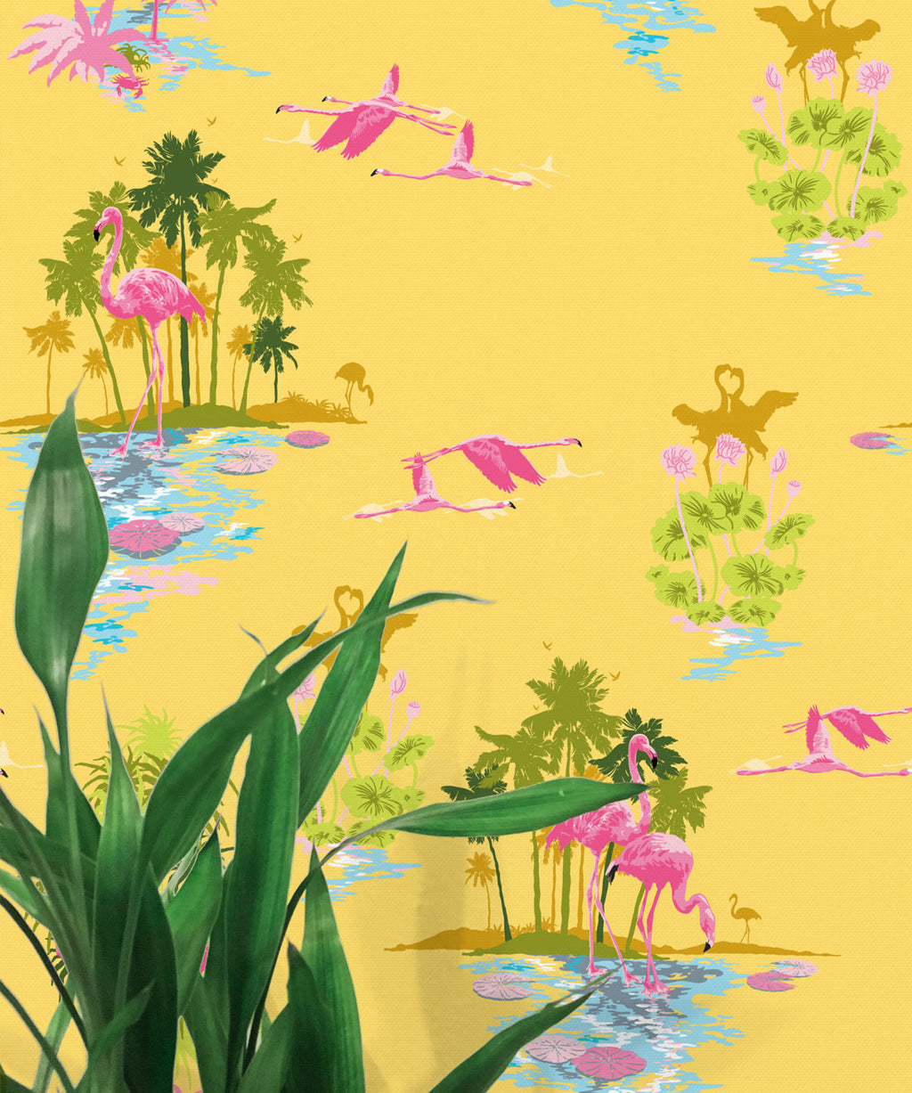 Flamingo Wallpaper, Sunrise