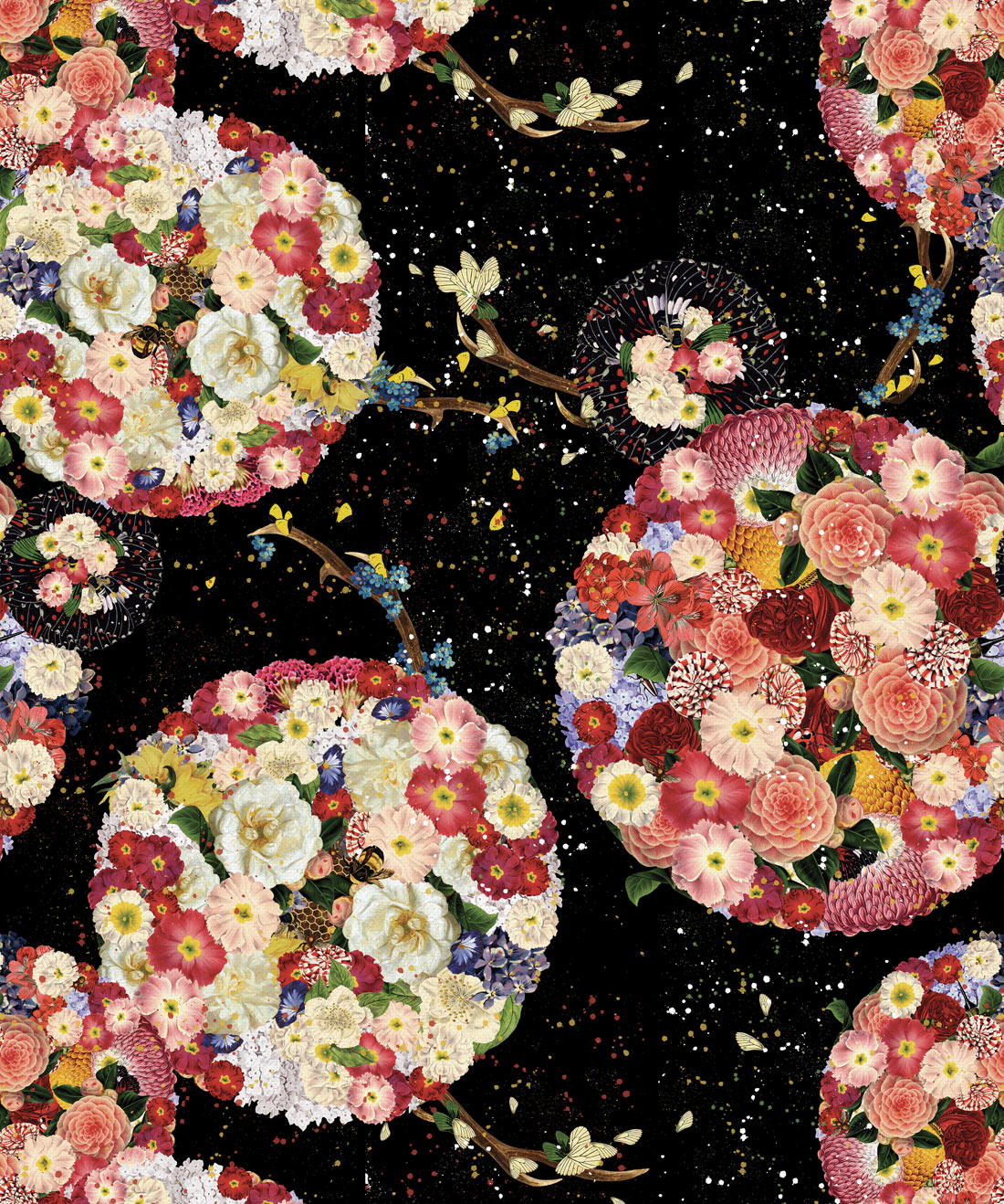 Flower Bomb Wallpaper, Night
