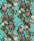 Garden Bloom Wallpaper, Teal