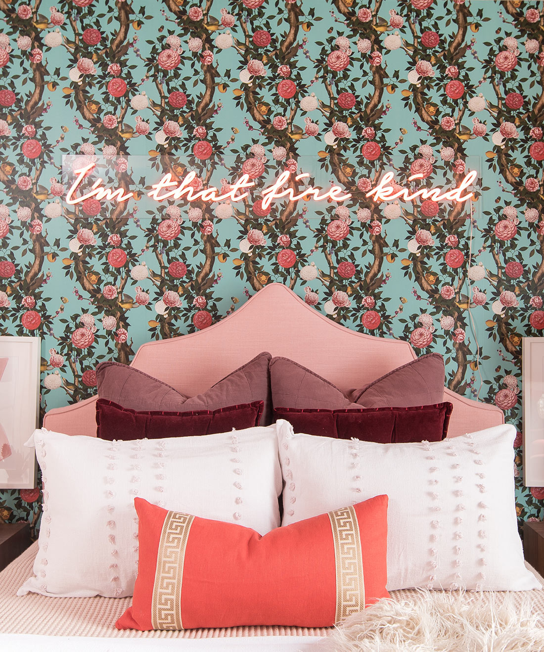 Garden Bloom Wallpaper, Teal