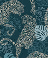 Leopard Wallpaper, Cobalt