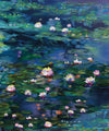 Water Lillies Wallpaper, Blue