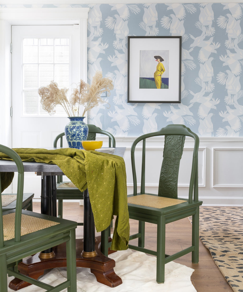 Magpie Wallpaper, Blue Bell