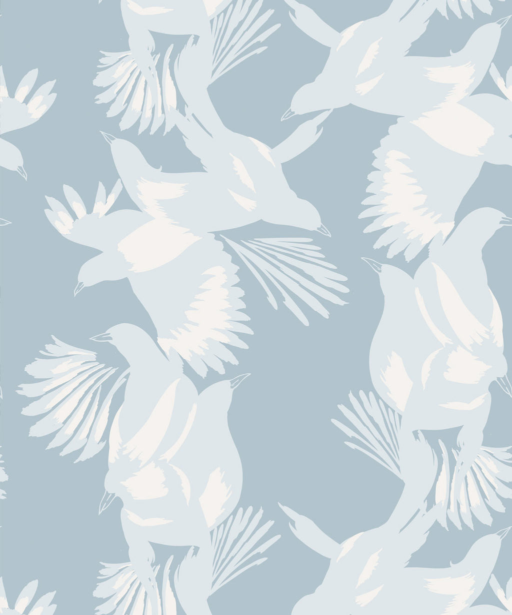 Magpie Wallpaper, Blue Bell