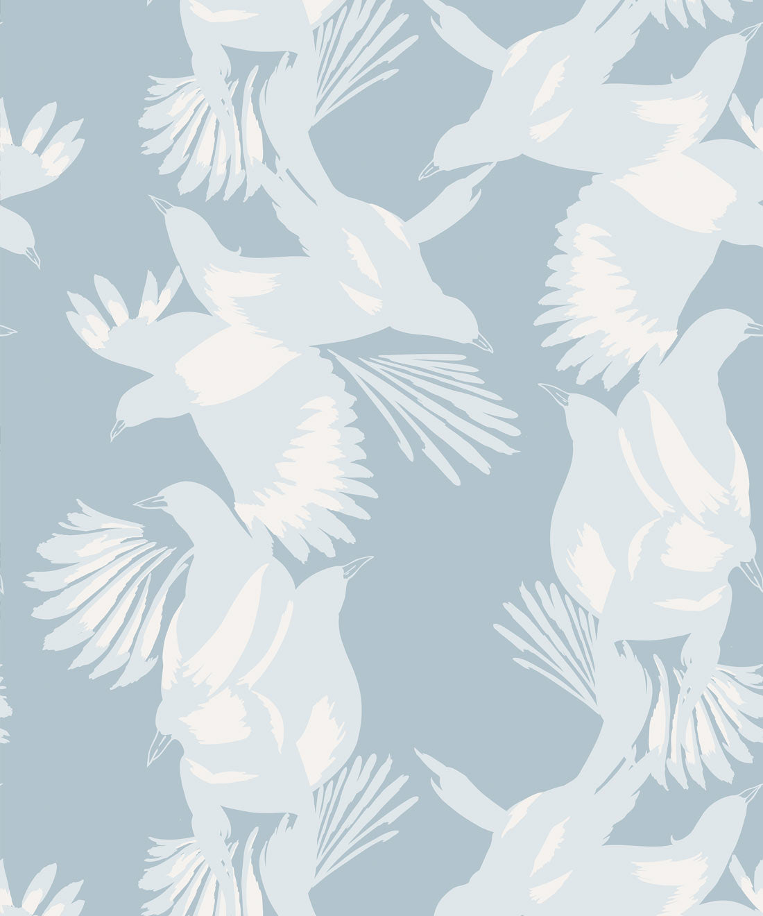 Magpie Wallpaper, Blue Bell