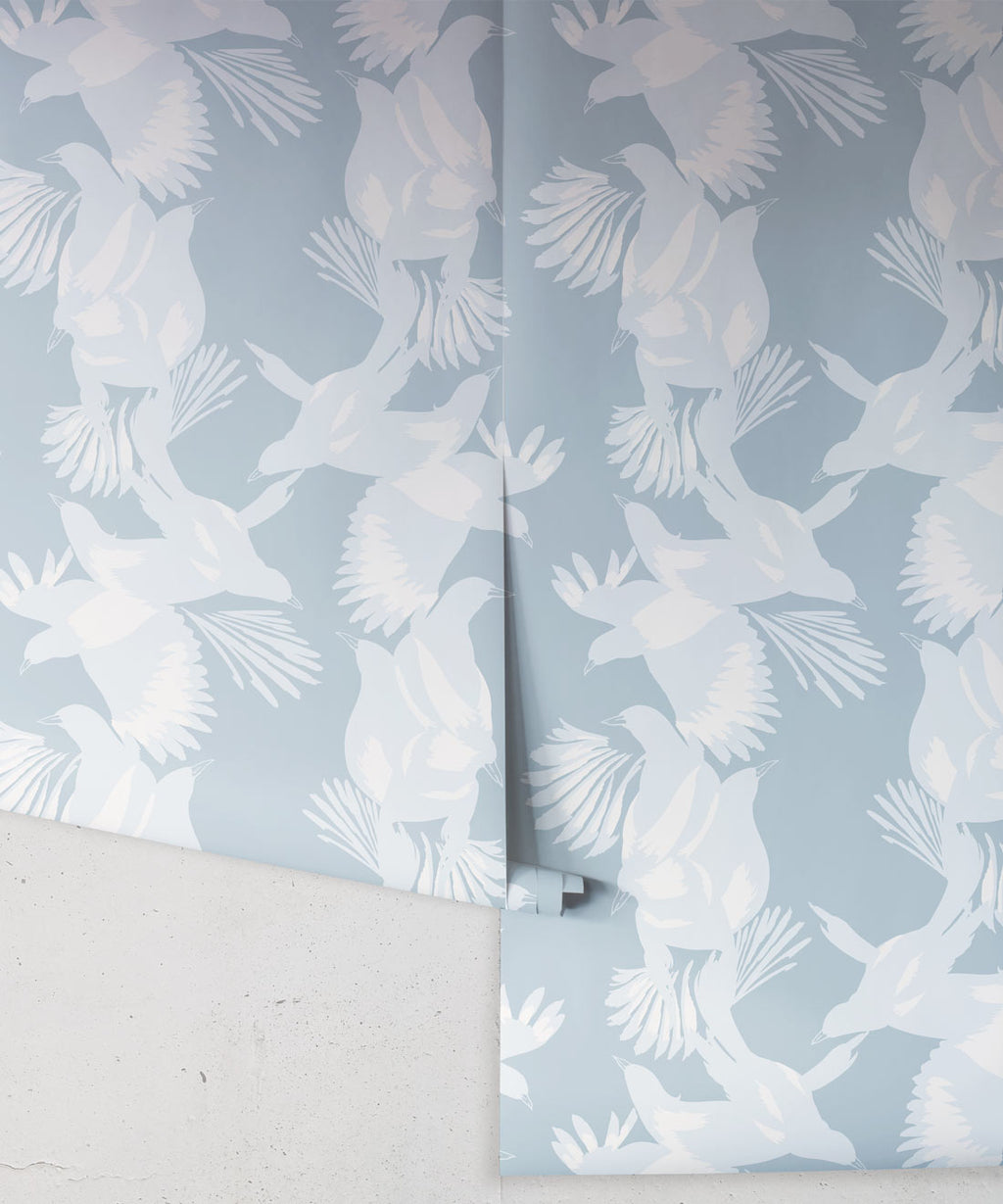 Magpie Wallpaper, Blue Bell