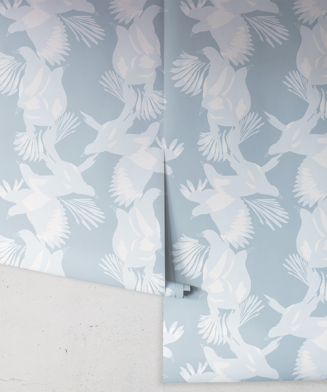 Magpie Wallpaper, Blue Bell
