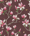 Magnolia Wallpaper, Plum