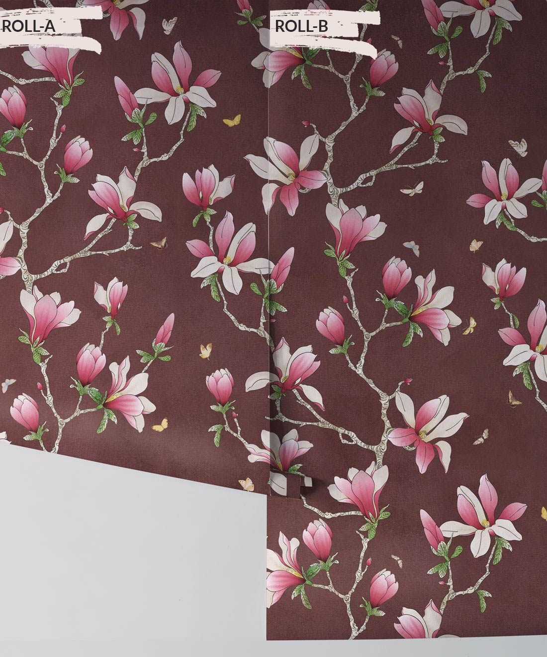 Magnolia Wallpaper, Plum