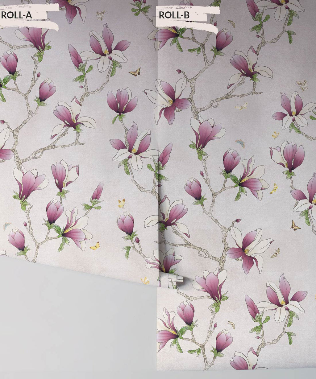 Magnolia Wallpaper, Violet
