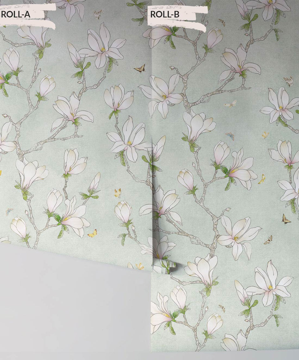 Magnolia Wallpaper, White
