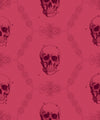 Skull & Bee Wallpaper, Crimson
